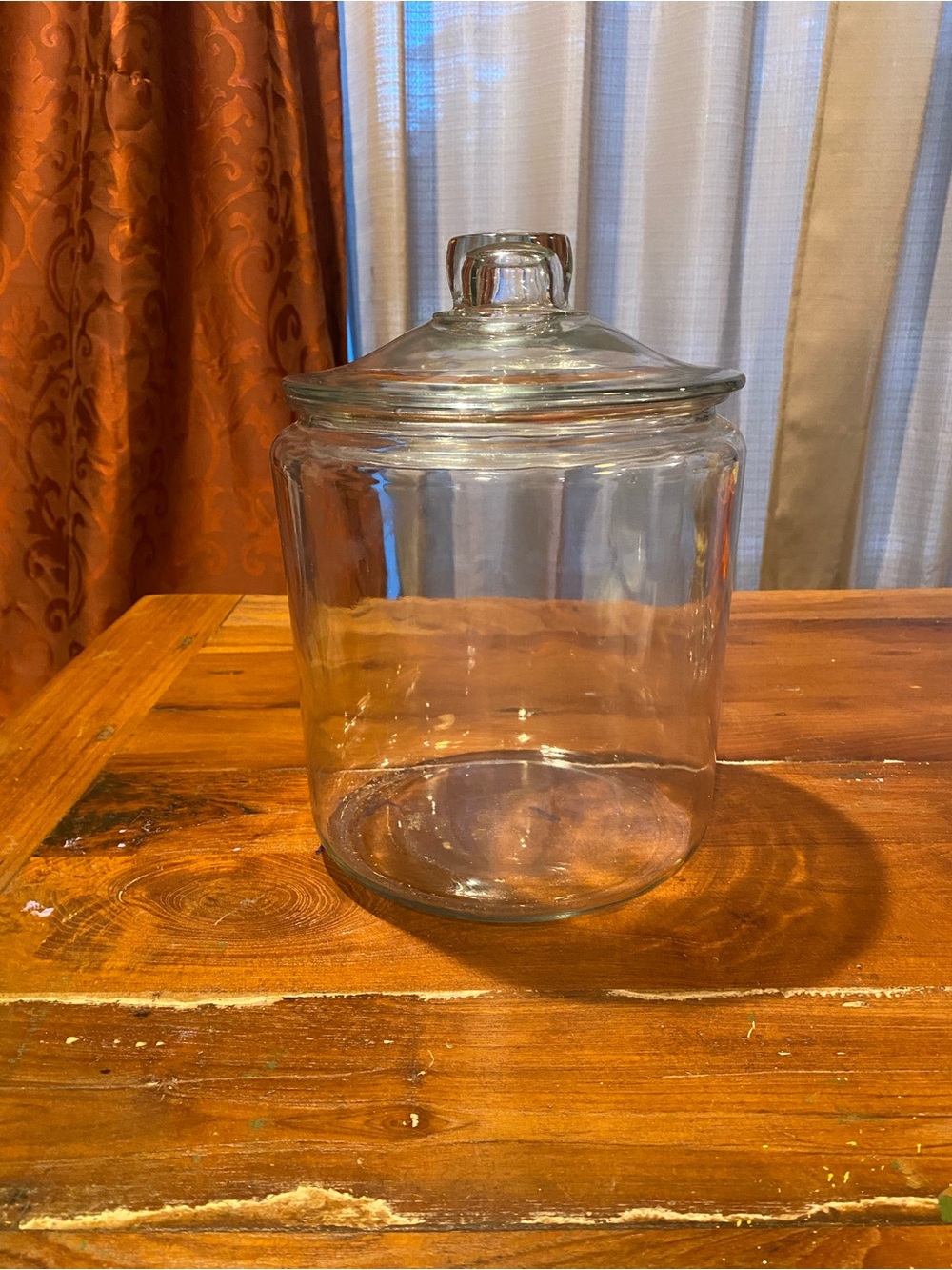 Large Apothecary Jar with Lid - Clear Glass  Canister